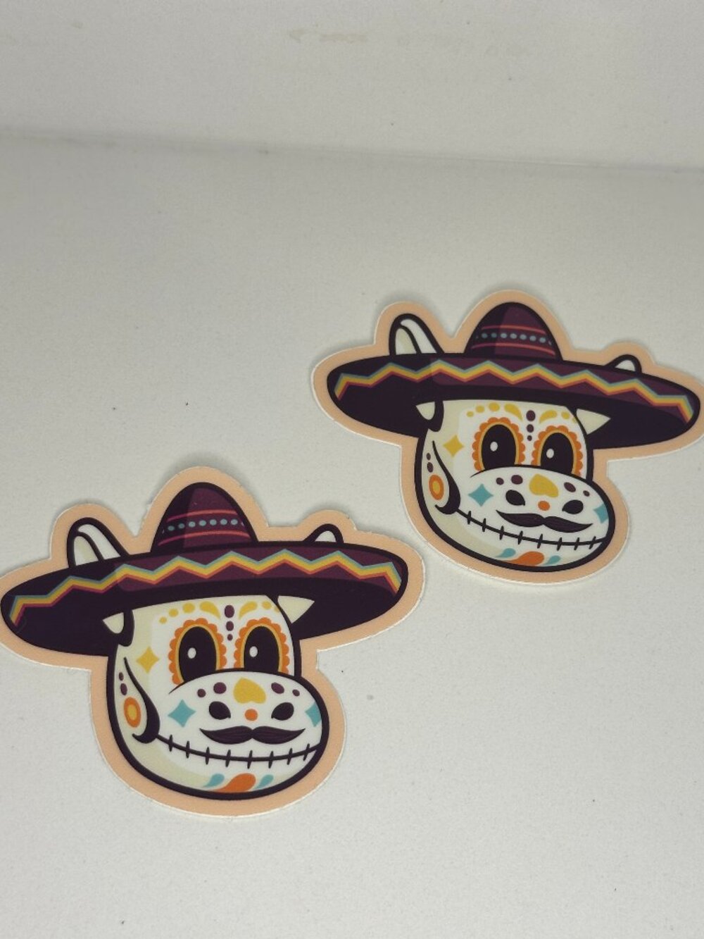 Day of the Dead Style Dog Stickers Set of 2 | Cute Mexican Vibe